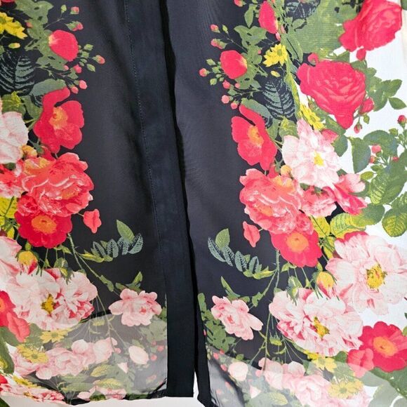 EUC WORTHINGTON WOMAN FLORAL SEMI SHEER BUTTON DOWN SHIRT LONGSLEEVES SIZE 1X - Picture 6 of 14